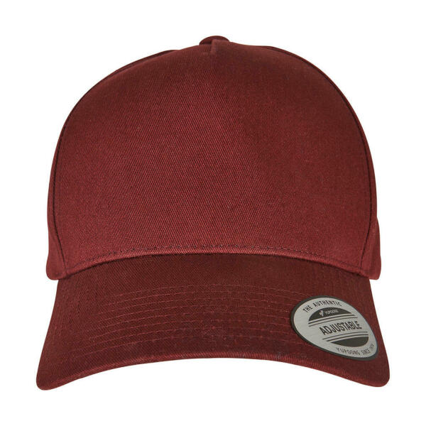 5-Panel Curved Classic Snapback - Burgundy - One Size